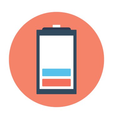 Yarım pil vektör simgesi