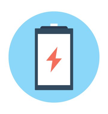 Batarya şarj vektörü simgesi