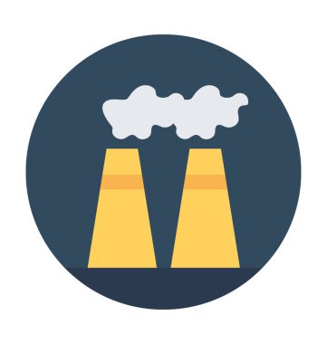 Nükleer santral vektör simgesi