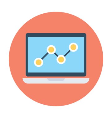 Çizgi grafik vektör simgesi