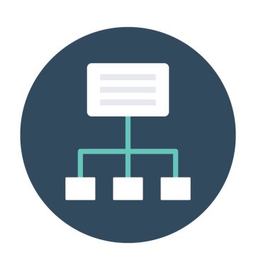 hiyerarşi düz vektör simgesi