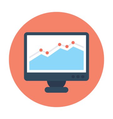 Çevrimiçi grafik vektör simgesi