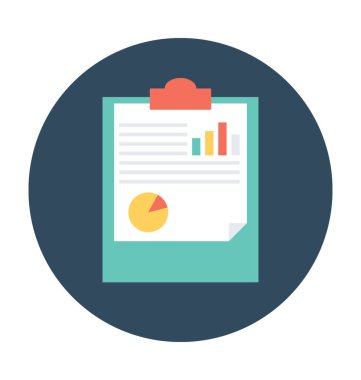 Grafik rapor vektör simgesi