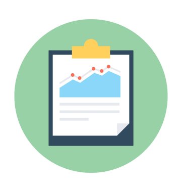 Grafik rapor vektör simgesi