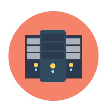 Anabilgisayar düz vektör simgesi