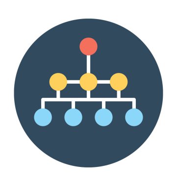 hiyerarşi düz vektör simgesi