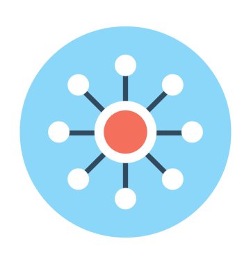 Ağ düz vektör simgesi