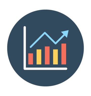 Büyüme grafik vektör simgesi