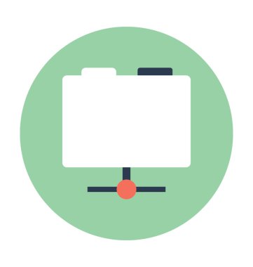 Bağlı klasör vektör simgesi