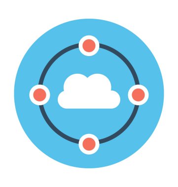 bulut ağ vektör simgesi