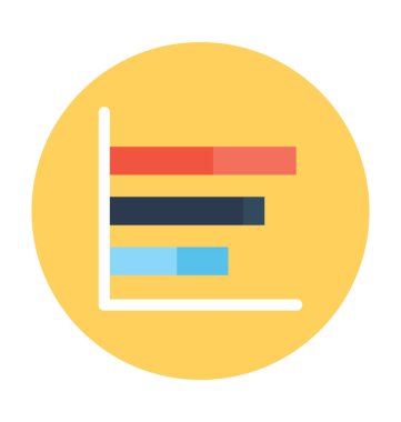 Yatay grafik vektör simgesi