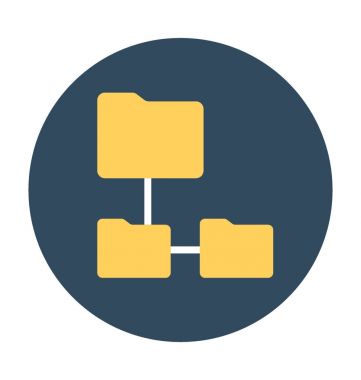 Klasör hiyerarşisi vektör simgesi