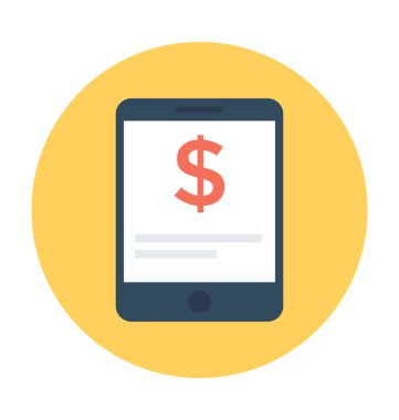 mobil bankacılık vektör simgesi