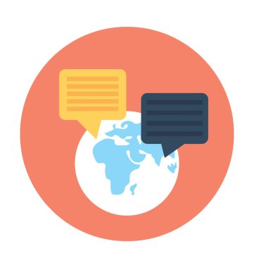 Dünya çapında iletişim vektör simgesi