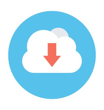 bulut indirme vektörü simgesi