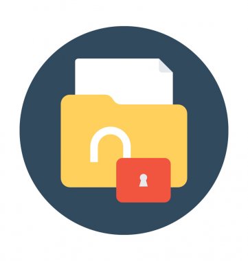 Klasör vektör simgesi kilidini