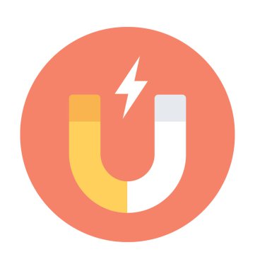 Mıknatıs Düz Vektör Simgesi