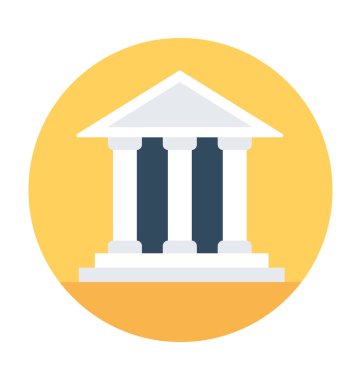 okul düz vektör simgesi