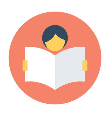 Öğrenci düz vektör simgesi