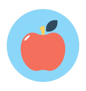 Apple Düz Vektör Simgesi