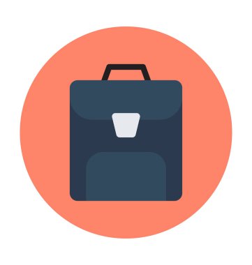 Sırt çantası düz vektör simgesi