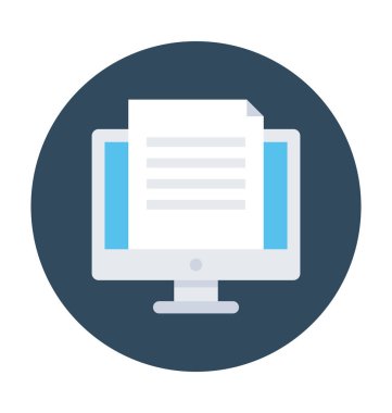 Çevrimiçi belge vektör simgesi