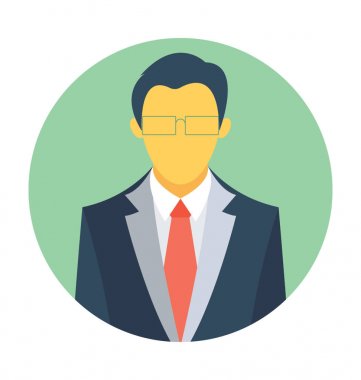 Öğretmen düz vektör simgesi