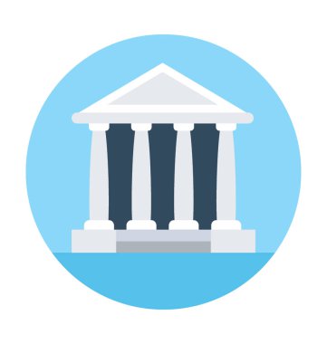 okul düz vektör simgesi