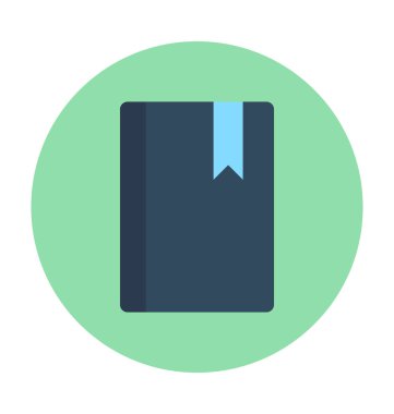 kitap düz vektör simgesi