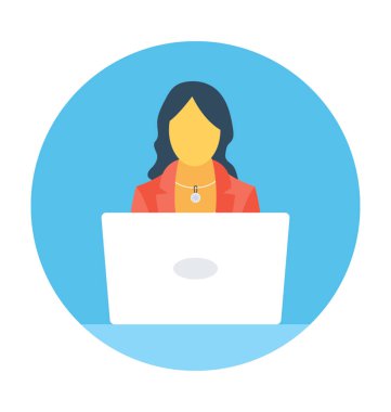 Öğretmen düz vektör simgesi