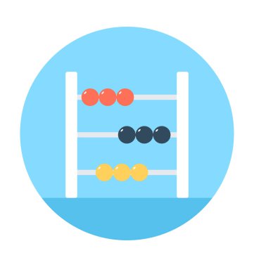 abacus düz vektör simgesi