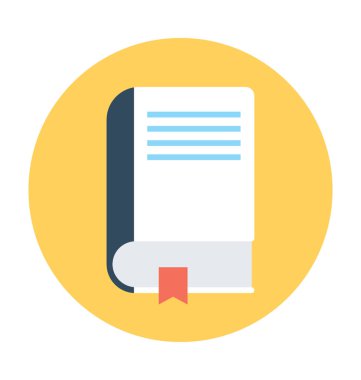 kitap düz vektör simgesi