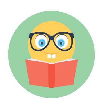 Okuma düz vektör simgesi