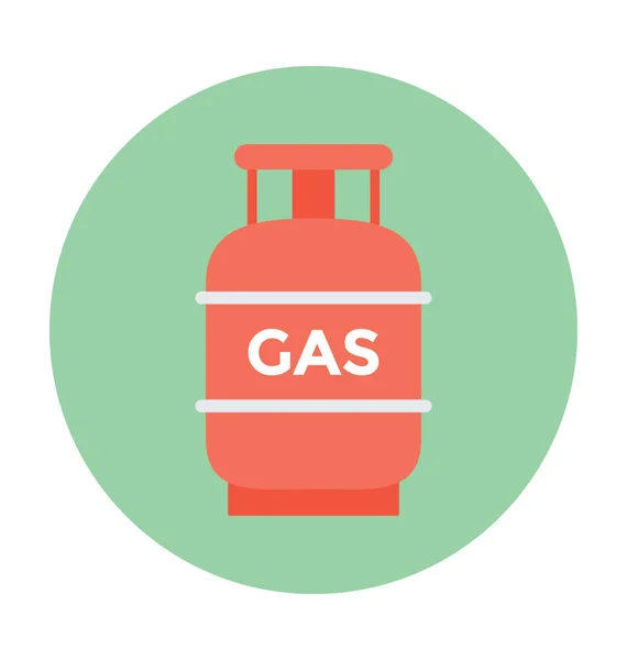Gaz Silindir Vektör Simgesi — Stok Vektör