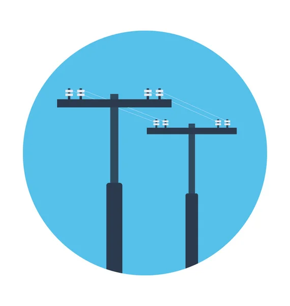 Symbolbild Für Strommasten — Stockvektor