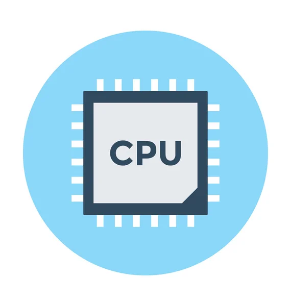 Ikon Chip Vektor Prosesor - Stok Vektor