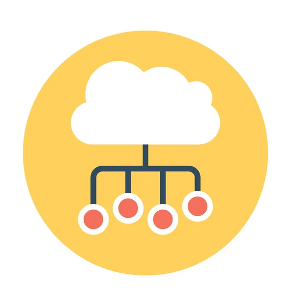 Cloud Sharing Vector Icono — Vector de stock