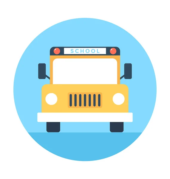 Autobús Escolar Vector Icono — Vector de stock