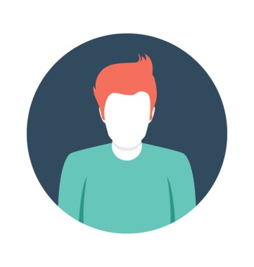 Çocuk düz vektör simgesi