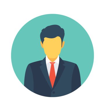 İşadamı Düz Vektör Simgesi