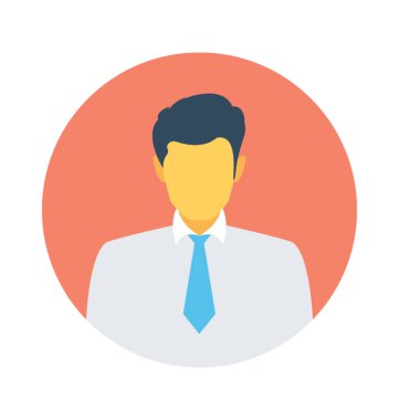 Muhasebeci düz vektör simgesi