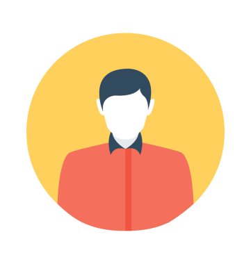 Çalışan düz vektör simgesi