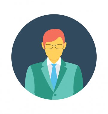 İşadamı Düz Vektör Simgesi