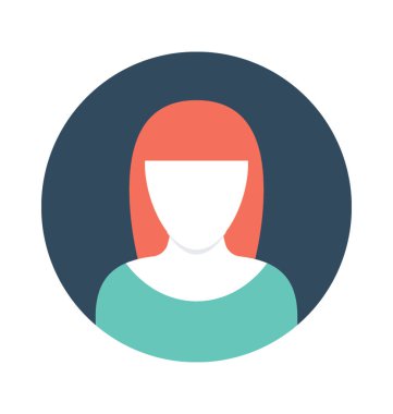 Kadın çapa vektör simgesi