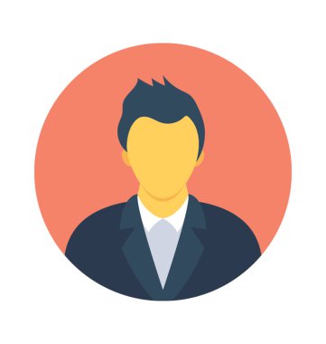 Danışman düz vektör simgesi