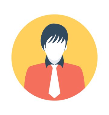 Yöneticisi düz vektör simgesi