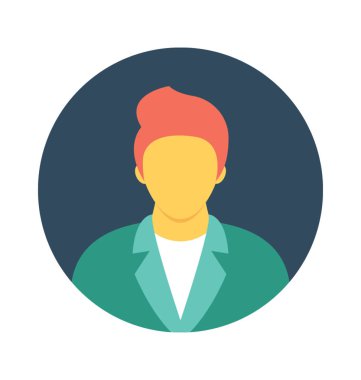 Kadın düz vektör simgesi