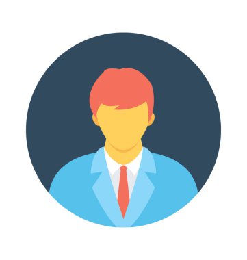 Öğrenci düz vektör simgesi