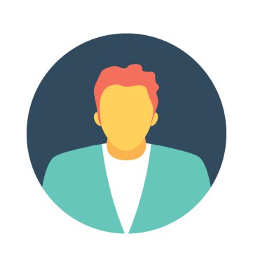 Patron düz vektör simgesi