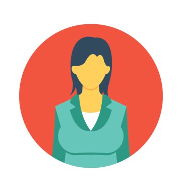 Bayan öğretmen vektör simgesi